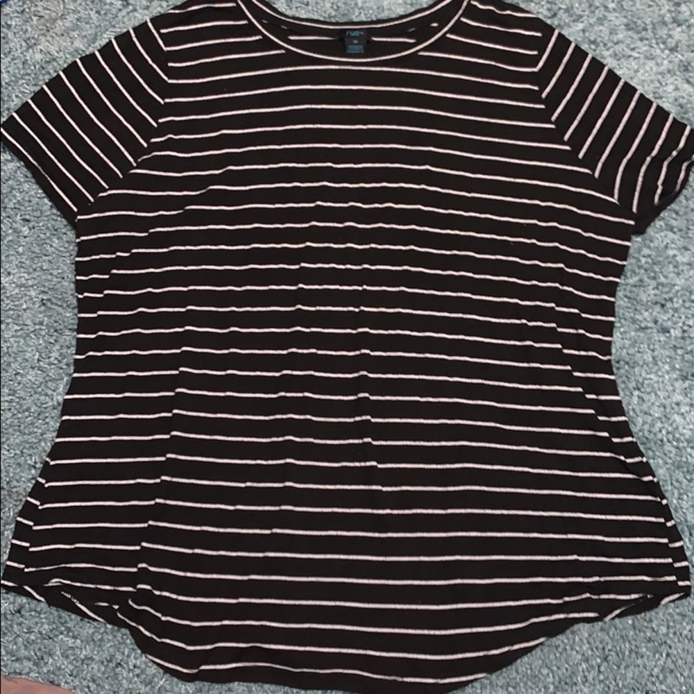 Plus Size Striped Tee